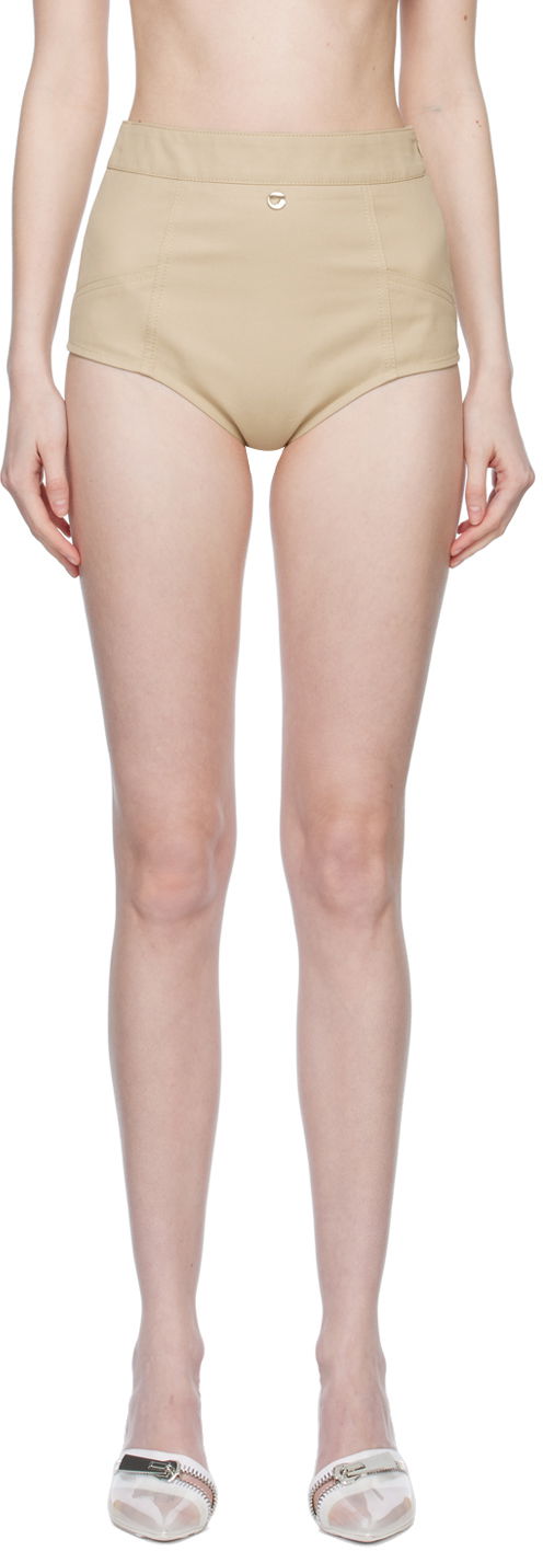Šortky Coperni Coperni High-Waisted Shorts Béžová | COPP30BIS202