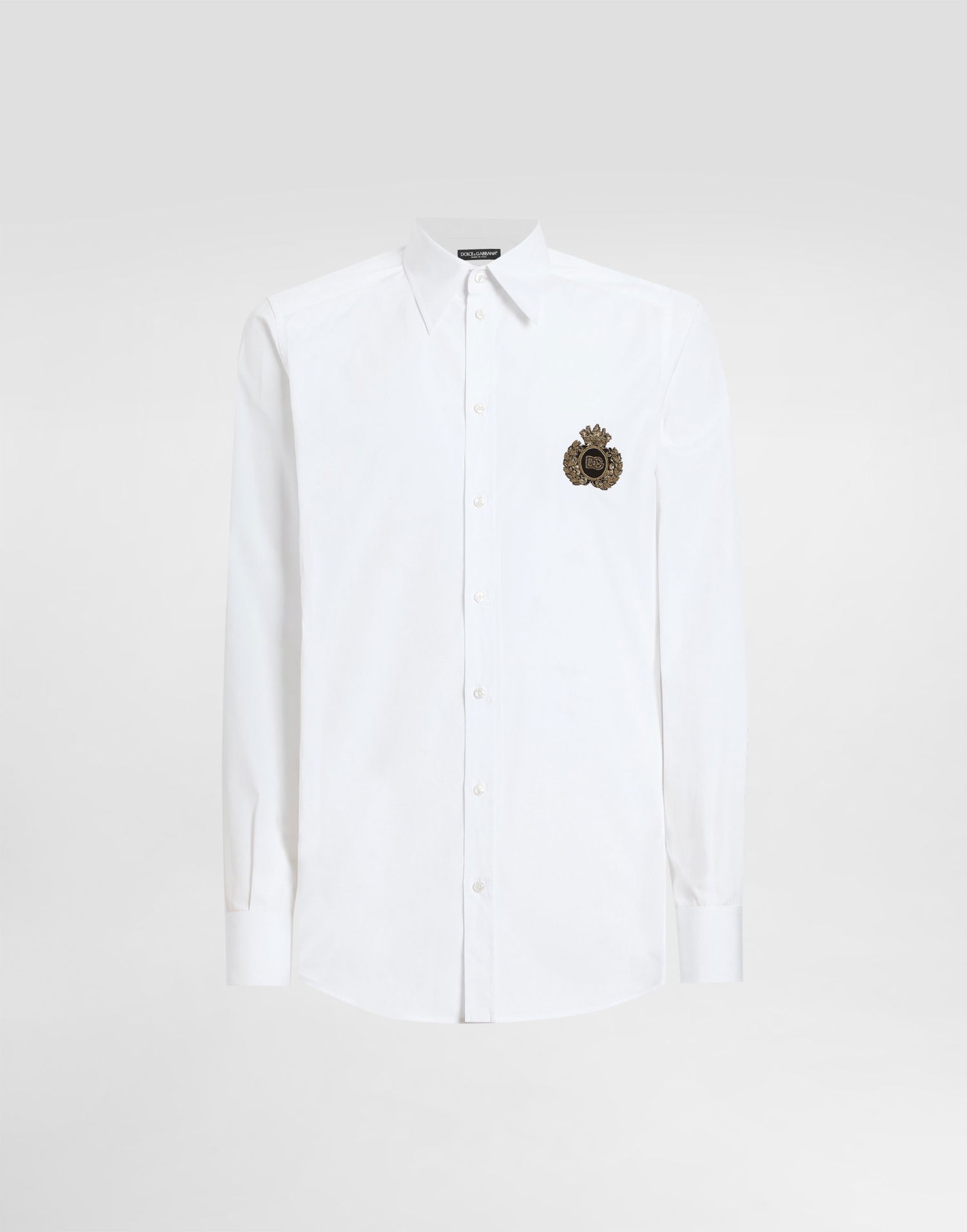 Košeľa Dolce & Gabbana Cotton Shirt With Patch Biela | G5ML1ZGI757W0800, 0