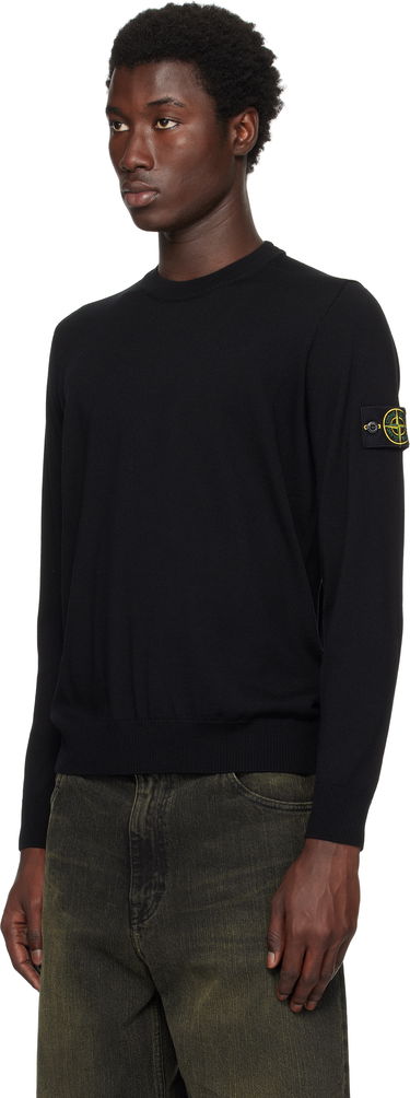 Mikina Stone Island Stone Island Light RWS Geelong Wool Sweatshirt Čierna | K2S15 5100071 S00C4, 3