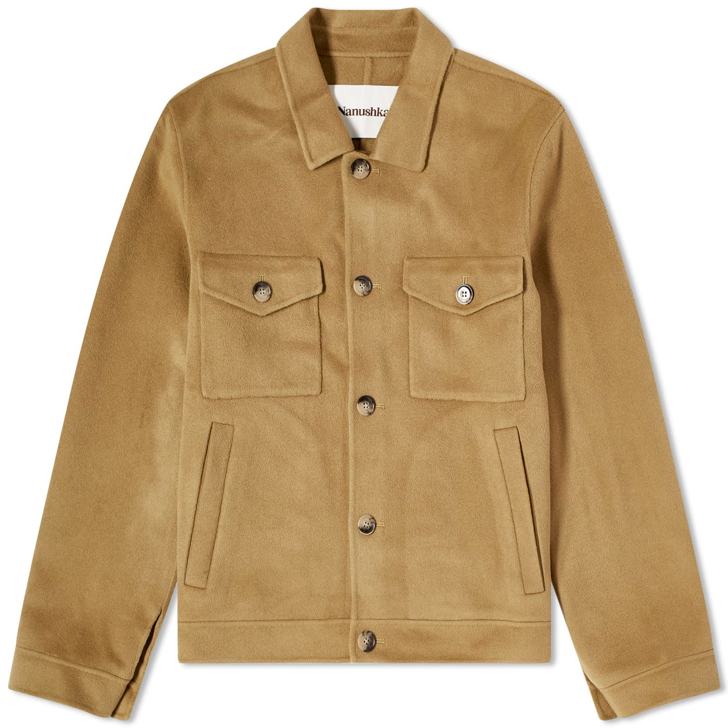 Bunda Nanushka Rhys Wool Overshirt Béžová | NM23PFOW00865, 0