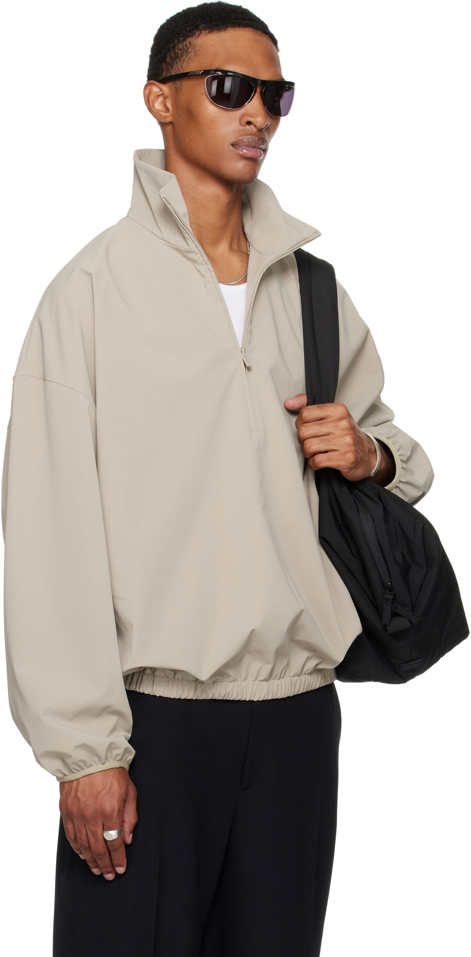 Bunda Fear of God Fear of God ESSENTIALS Sporty Half-Zip Jacket Béžová | 202SP256721F, 1