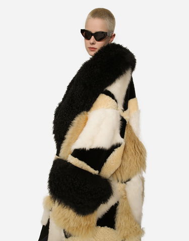Kabáty Dolce & Gabbana Long Patchwork Sheepskin Coat Rôznofarebný | F0V9GFGDBWXS9000, 3