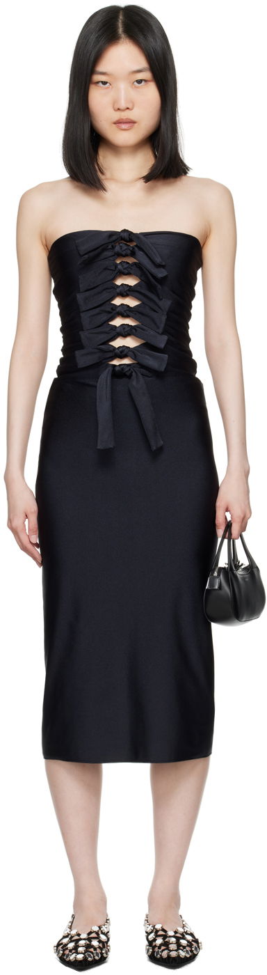 Šaty Coperni Knot Midi Dress Čierna | COPR110BIS545, 0