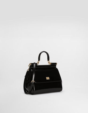 Kabelka Dolce & Gabbana Dolce & Gabbana Sicily Patent Leather Top Handle Bag Čierna | BB6003A103780999, 2