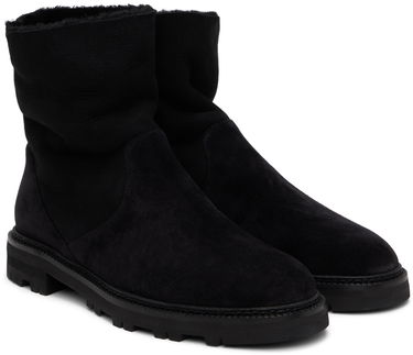 Oblečenie Manolo Blahnik Manolo Blahnik Tomosa Suede Shearling Boots Čierna | 324-2781, 3