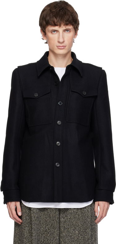 Košeľa Dries Van Noten Constructed Wool Overshirt Čierna | 252-020765-2216, 0