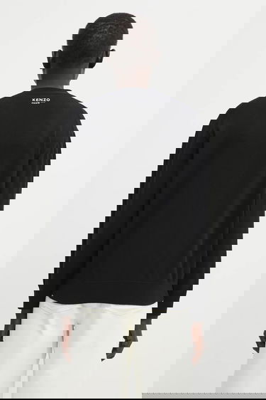 Sveter KENZO Pop Lightweight Wool V-Neck Cardigan with Embroidered Flower Čierna | FF52CA4833LB.99J, 2