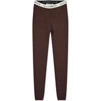 Legíny Sporty & Rich Serif Logo Ribbed Leggings Hnedá | LEAW2311CH-BRO, 1