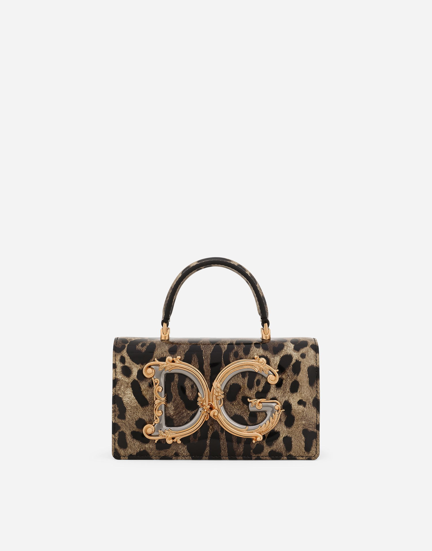 Kabelka Dolce & Gabbana Dolce & Gabbana DG Girls Mini Leopard Print Leather Bag Hnedá | BI3278AM568HA93M, 0