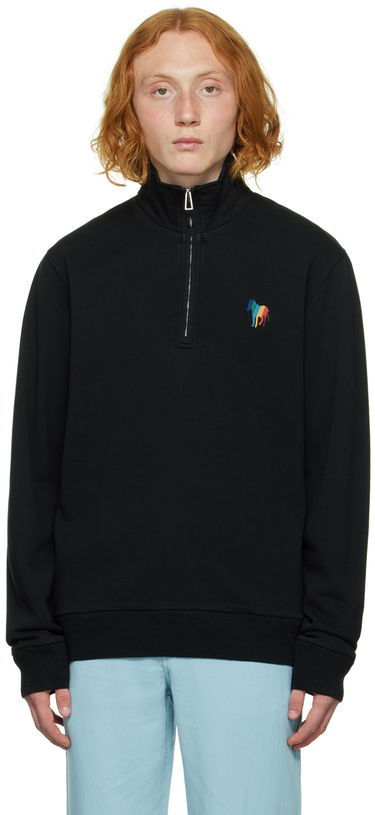 Mikina Paul Smith Zebra Quarter-Zip Sweatshirt Čierna | M2R-265XE-J21584, 0