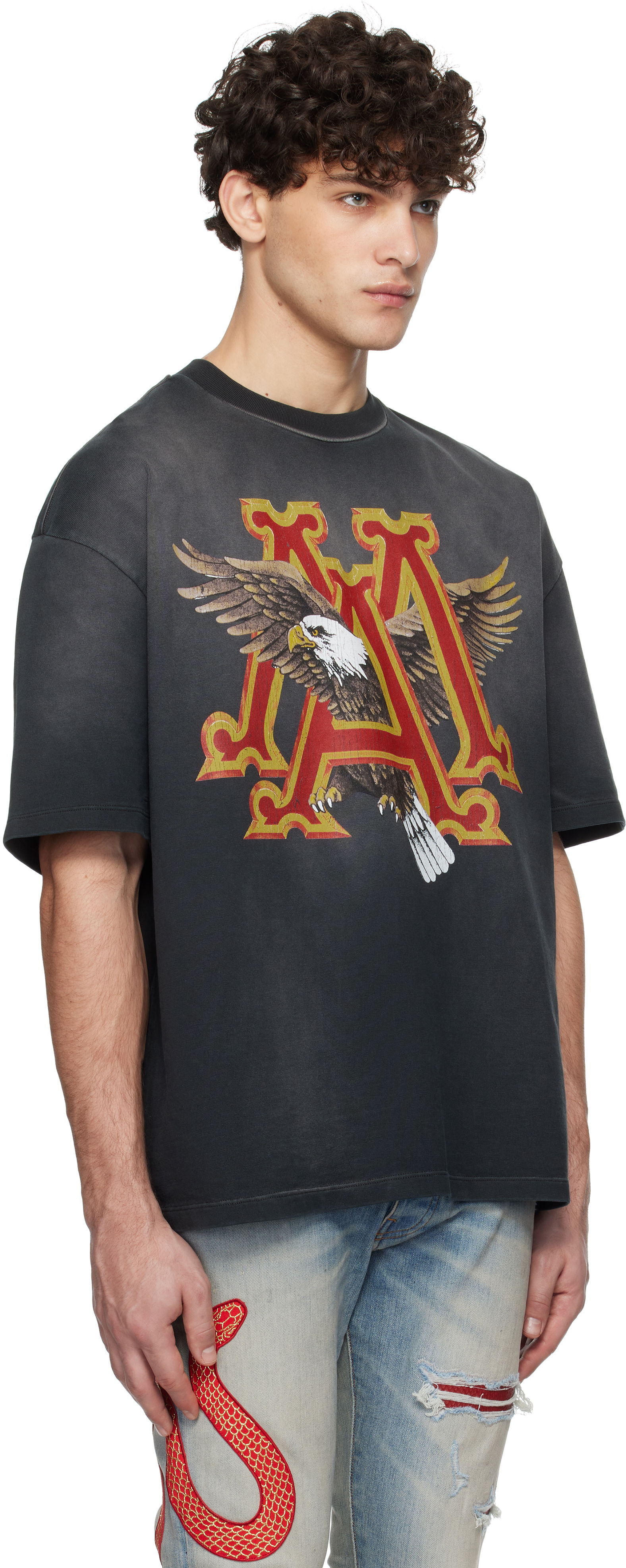 Vintage Eagle Graphic Oversized T-Shirt