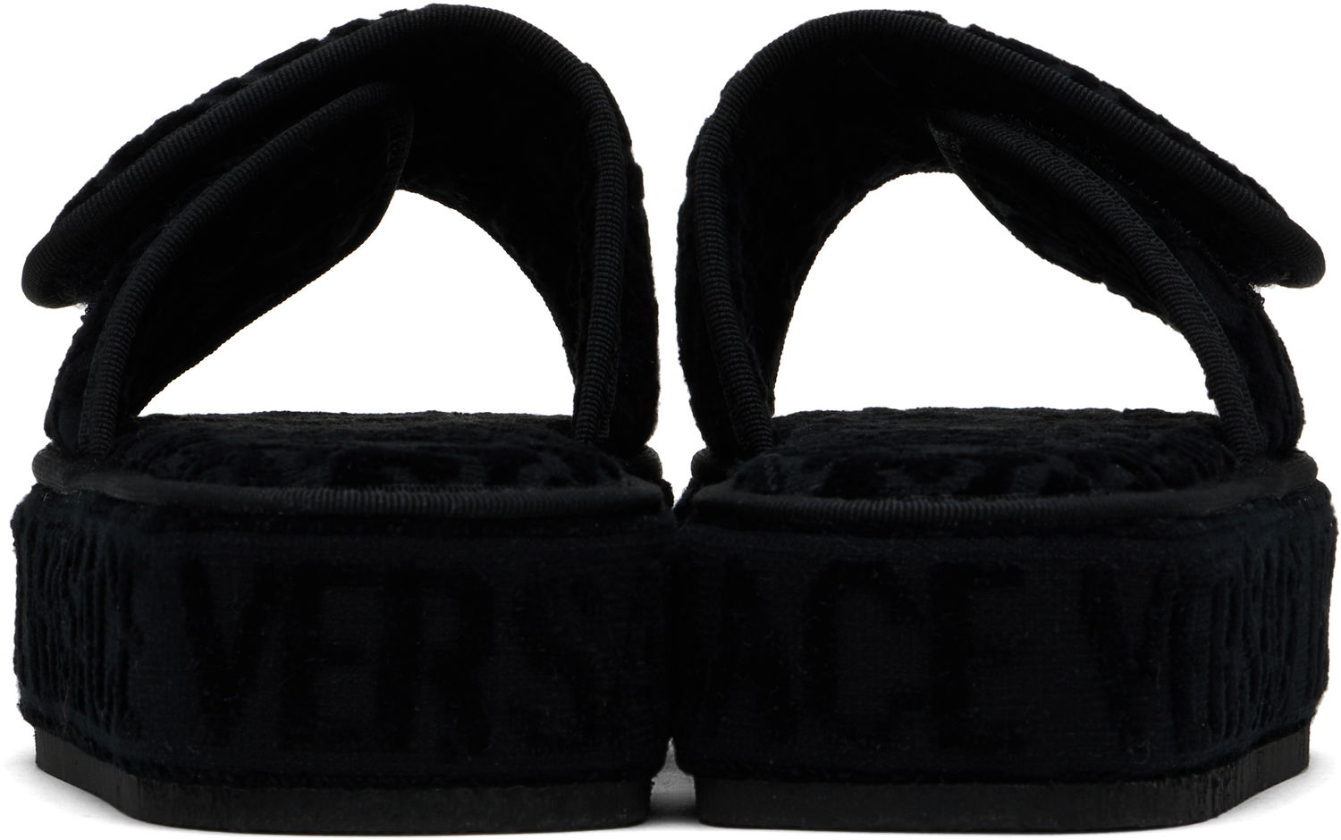 Oblečenie Versace Versace 'Versace' Allover Slippers Čierna | ZSL000003_ZCOSP052, 1