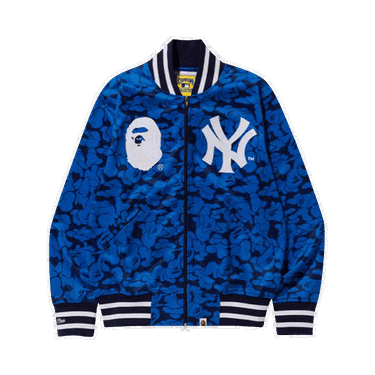 Bunda BAPE x Mitchell & Ness Yankees Jacket Modrá | 0039 1FW180308XM&N BLUE, 0