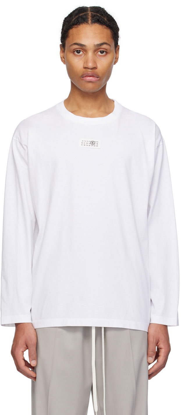 Tričko Maison Margiela MM6 Numeric Signature T-Shirt Biela | SH0GC0007 S24312, 0