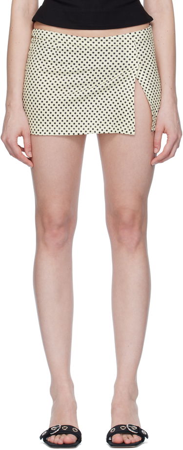 Sukňa Miaou Miaou Micro Miniskirt with Polka Dots Žltá | 4012VISBNP, 0