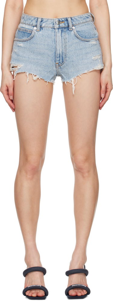 Šortky Alexander Wang Alexander Wang Distressed Denim Shorts Modrá | 1DC2254654, 0