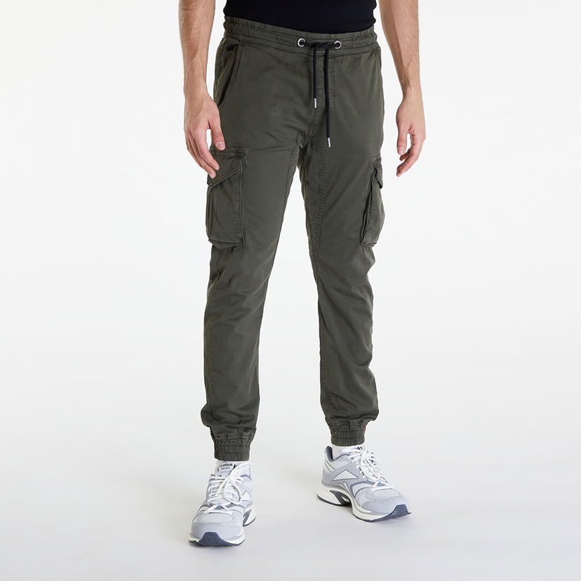 Nohavice Alpha Industries Cotton Twill Jogger Grey/ Black Šedá | 116202 136