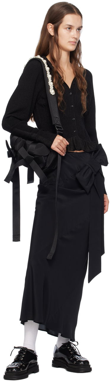 Sveter Simone Rocha Simone Rocha Plaited Tinsel Hooded Cardigan Čierna | HMK34 0624, 3