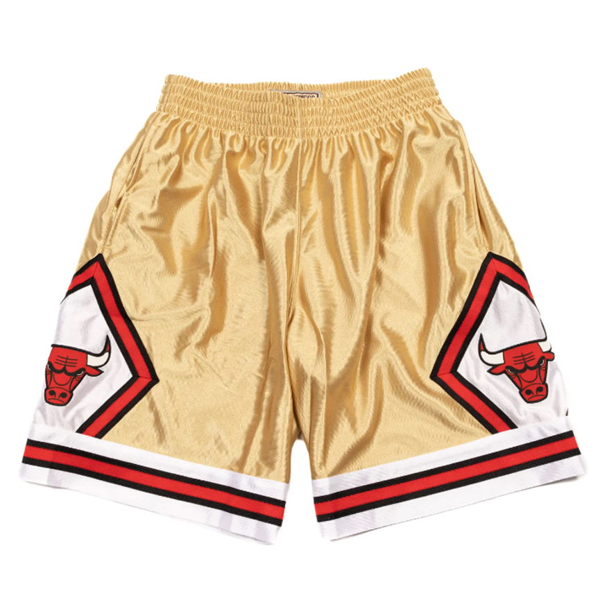Šortky Mitchell & Ness Chicago Bulls 75th Gold Swingman Shorts Metalická | SMSH4399-CBU97PPPGOLD, 0