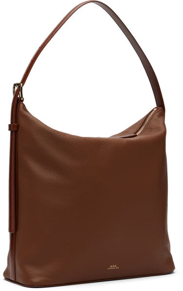 Taška cez rameno A.P.C. Leather Shoulder Bag Čierna | PXCBL-F61902, 4