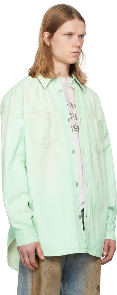 Košeľa Acne Studios Acne Studios Faded Denim Shirt Zelené | CB0102-, 4