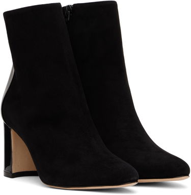 Starostlivosť o obuv Manolo Blahnik Manolo Blahnik Rosie Suede Block Heel Boots Čierna | 220-0611, 3