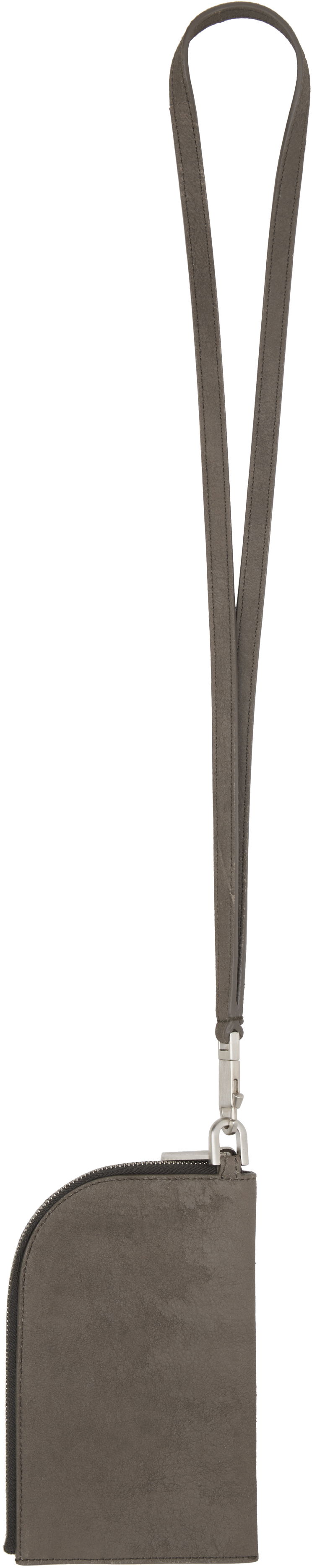 Peňaženka Rick Owens Rick Owens Hollywood Leather Neck Wallet Šedá | RA01E0611 LBA, 1