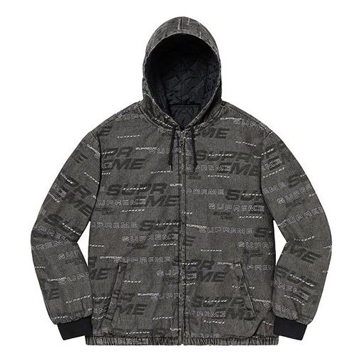 Mikina Supreme Reversible Dimensions Denim Work Jacket Čierna | SUP-FW19-895