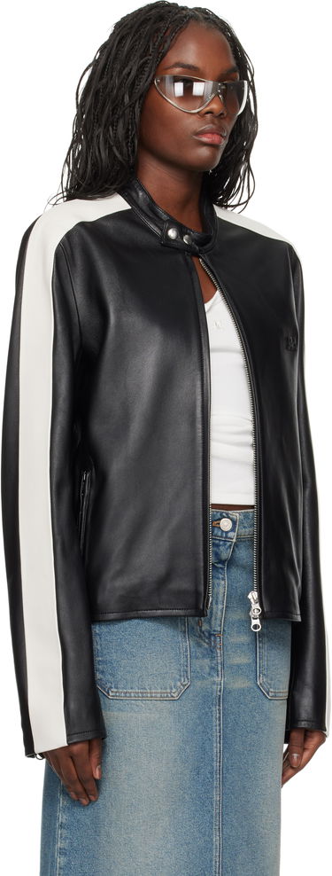 Bunda Courrèges Courrèges Contrast Biker Jacket Čierna | 324LBL199CV0005, 4
