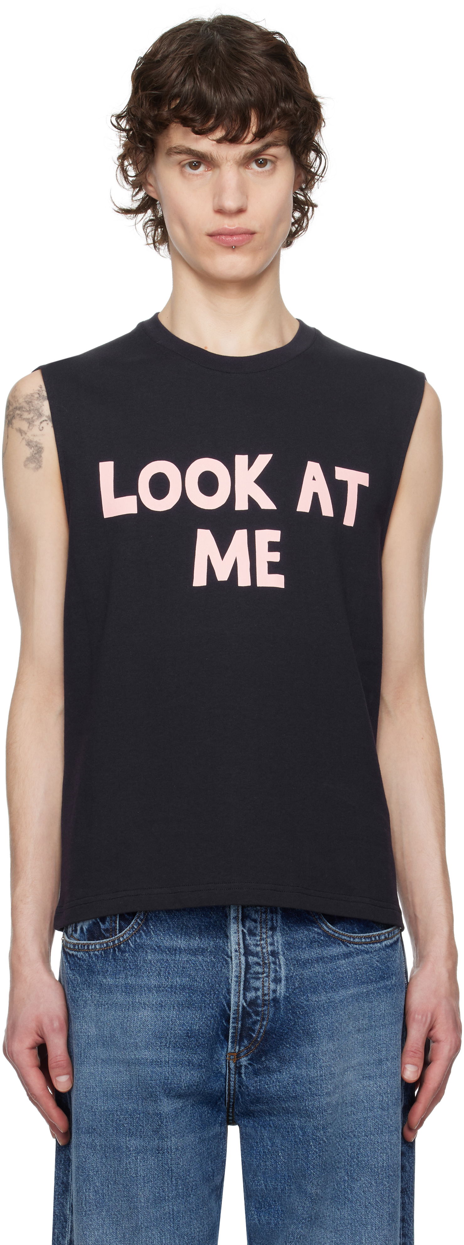 Tielko JW Anderson JW Anderson 'Look At Me' Printed Tank Top Čierna | JO0257-PG1510, 0