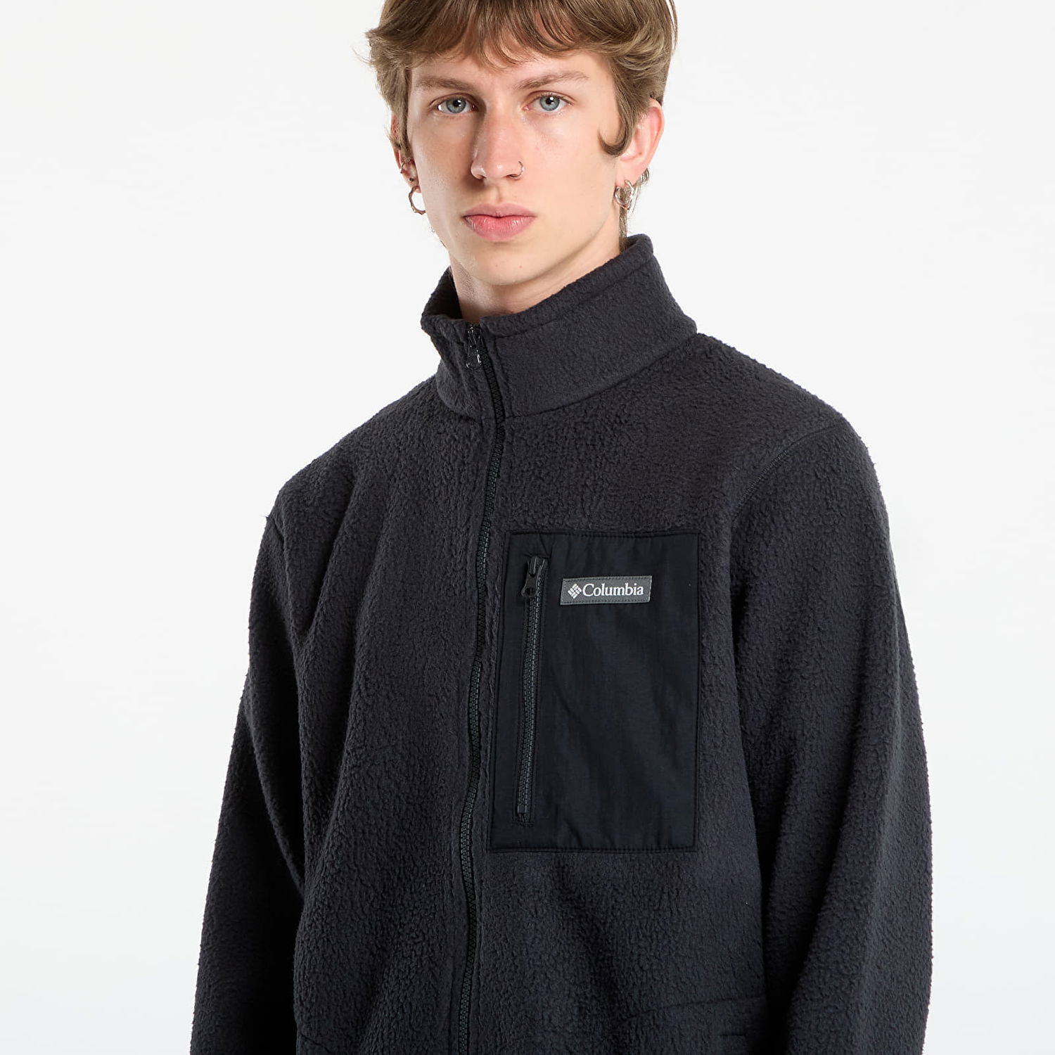 Bunda Columbia Columbia Jasper Ridge™ Pebbled Full Zip Fleece Jacket Čierna | 2142421010, 1