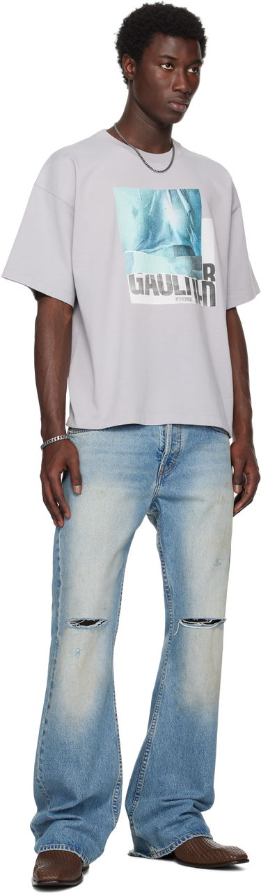 Tričko Jean Paul Gaultier Jean Paul Gaultier Printed Oversized T-Shirt Šedá | 25/03-W-TO293-J001-135557, 3