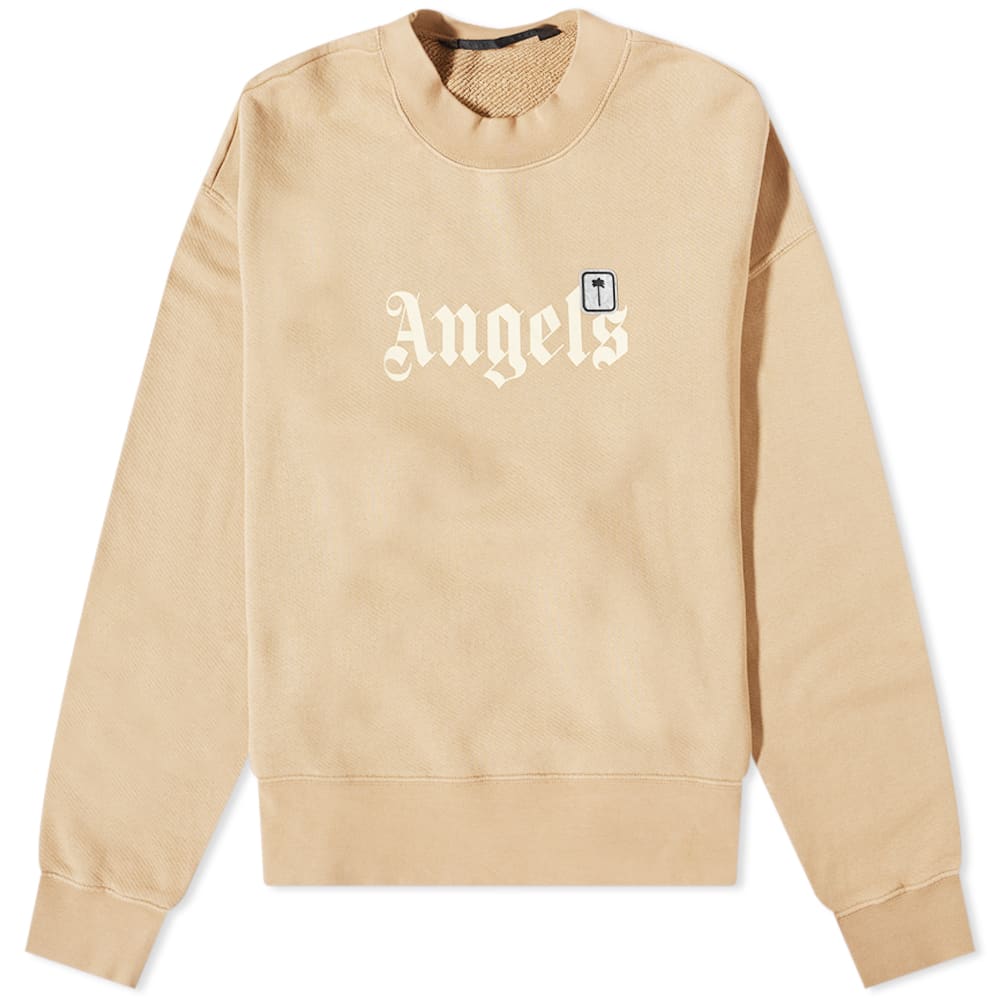 Sveter Palm Angels Angels Patch Logo Crewneck Béžová | PMBA026F22FLE0046410, 0