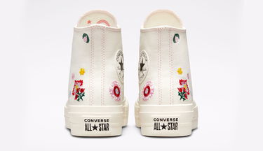 Tenisky a topánky Converse Chuck Taylor All Star Lift Platform Floral Embroidery Biela | A02198C, 3