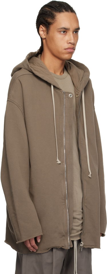 Mikina Rick Owens Rick Owens DRKSHDW Hollywood Peter Zip-Up Hoodie Hnedá | DU01E3289 F, 1