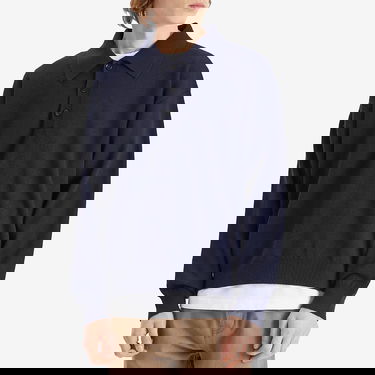Sveter Róhe Rohe Knitted Long Sleeve Polo Navy | 314-23-413, 2