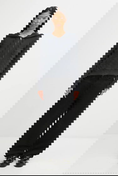 Mikina Maison Margiela MM6 Maison Margiela Washed Cropped Zip Hoodie Čierna | S62HG0030.M25024.899, 4