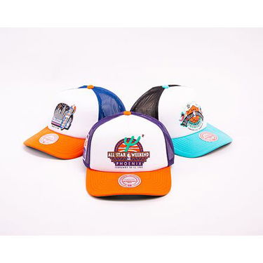 Šiltovka Mitchell & Ness NBA Party Time Trucker Snapback Hwc Phoenix Suns White Oranžová | HHSS5140-PSUYYPPPWHIT, 4