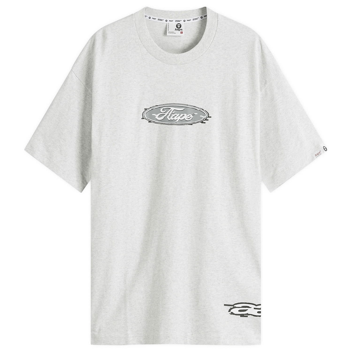 Tričko AAPE by A Bathing Ape AAPE Racing T-Shirt, Size Large Šedá | AAPTEM1556XANWH2, 0
