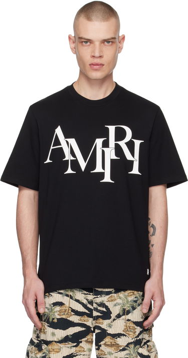 Tričko AMIRI Staggered Logo T-Shirt Čierna | AMJYTE1149, 0