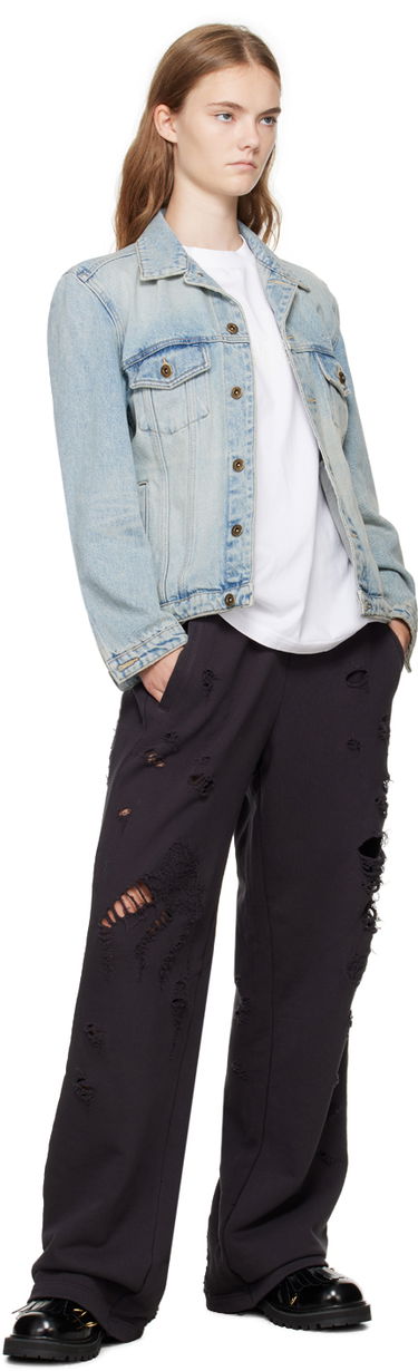 Tepláky We11done We11done Distressed Sweatpants Čierna | WD-TA2-24-728-U-BK, 3