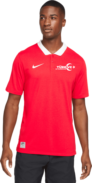 Polo tričko Nike Polo Shirt with White Collar Turkey National Team EC 2024 Červená | tffrcw6933-tffrcw6933, 1