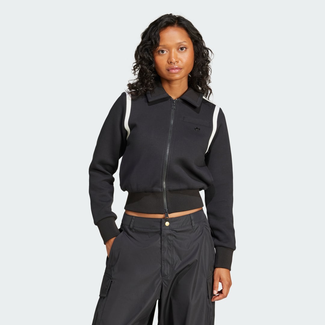 Bomber bunda adidas Originals Premium Collared Track Jacket Čierna | JD5470, 0