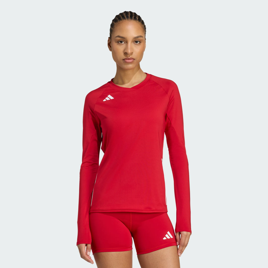 Dres adidas Performance HILO Long Sleeve Volleyball Jersey Červená | JN2977, 0