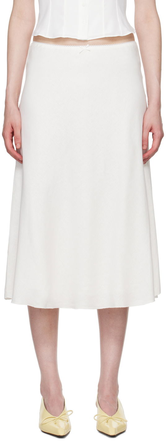 Sukňa GUIZIO Guizio Paloma Midi Skirt Biela | P24313W085, 0