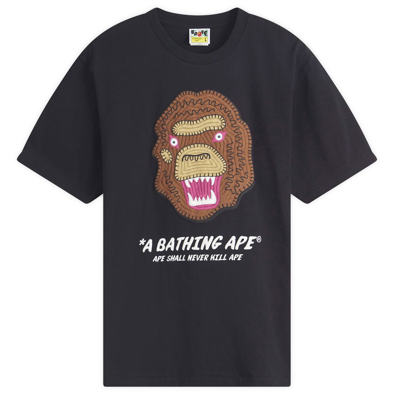 Tričko BAPE Embroidered Souvenir Logo T-Shirt, Large, A Bathing Ape Čierna | 001TEL301049M-BLK, 0