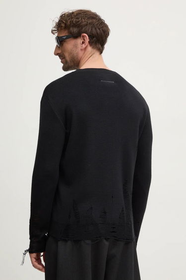 Sveter Maison Margiela Distressed Crewneck Sweater Čierna | SH2HL0016 M13070, 2