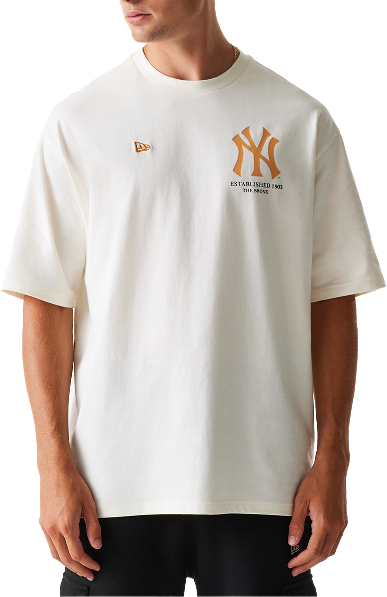 Tričko New Era MLB New York Yankees Graphic Oversized T-Shirt Béžová | 60667854-60667854