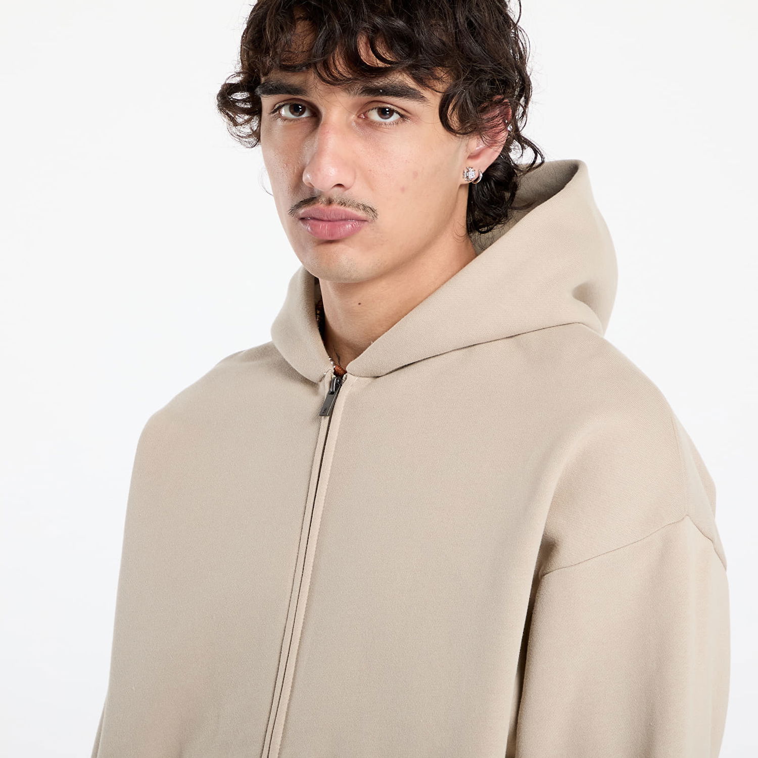 Mikina Fear of God Fear of God Essentials Classic Full Zip Hoodie Béžová | 192SP254781F-198, 1