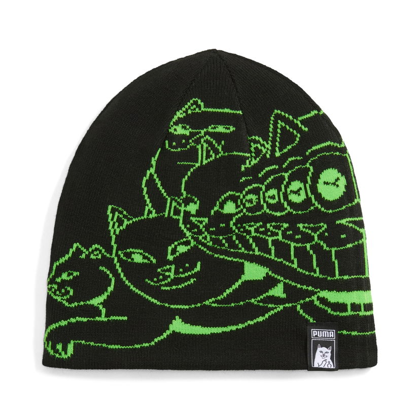 Kulicha Puma PUMA x RIPNDIP Knitted Beanie with Graphic Print Čierna | 026596_01